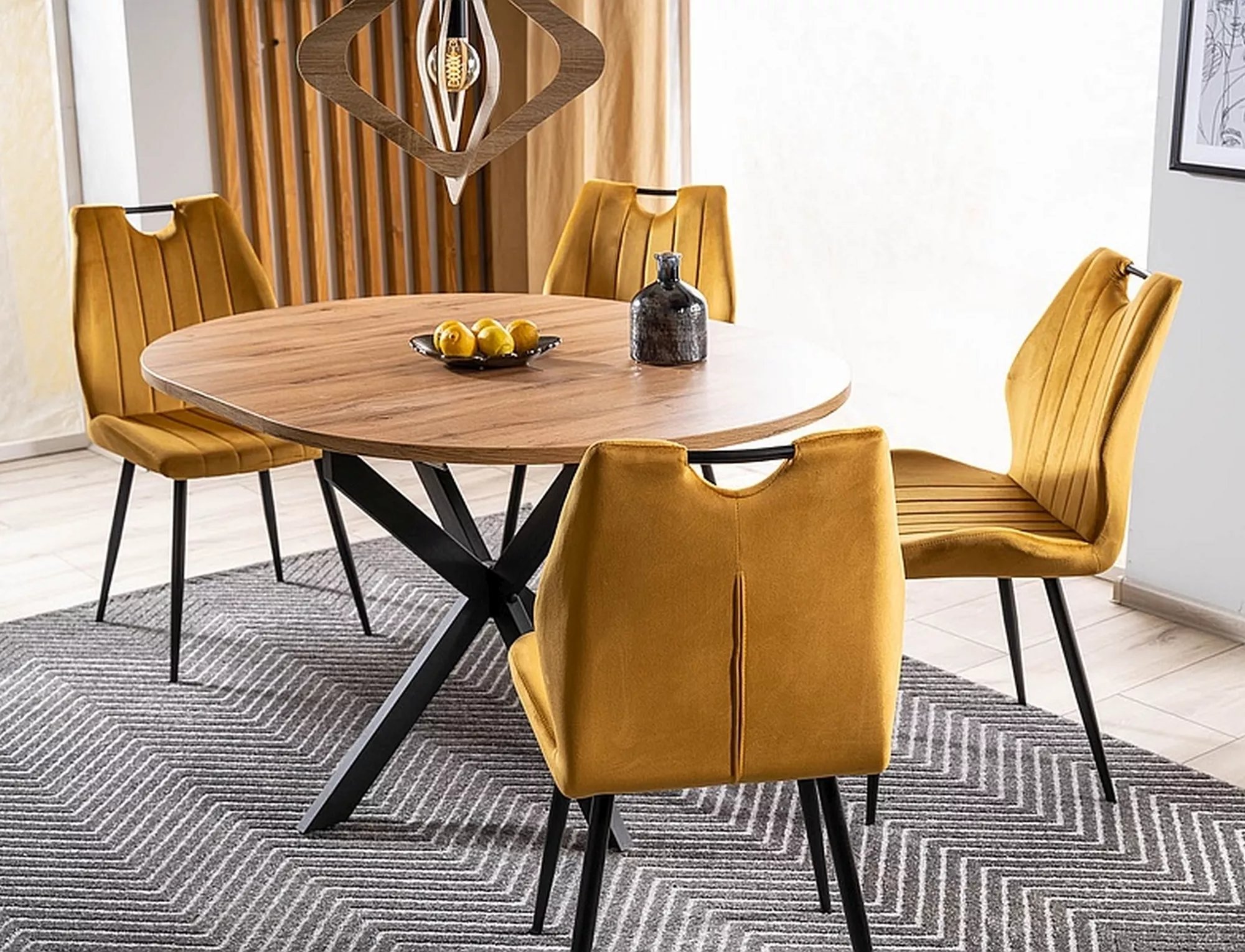 STOL GASTON DAB ARTISAN/Čierny 100(135)X100 stOL gaston dAb artisan/Čierny 100(135)x100