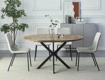 STOL GASTON Orech VINTAGE/Čierny MAT 100(135)X100 stOL gaston Orech vintage/Čierny mat 100(135)x100