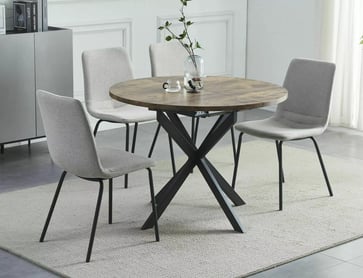 STOL GASTON Orech VINTAGE/Čierny MAT 100(135)X100 stOL gaston Orech vintage/Čierny mat 100(135)x100