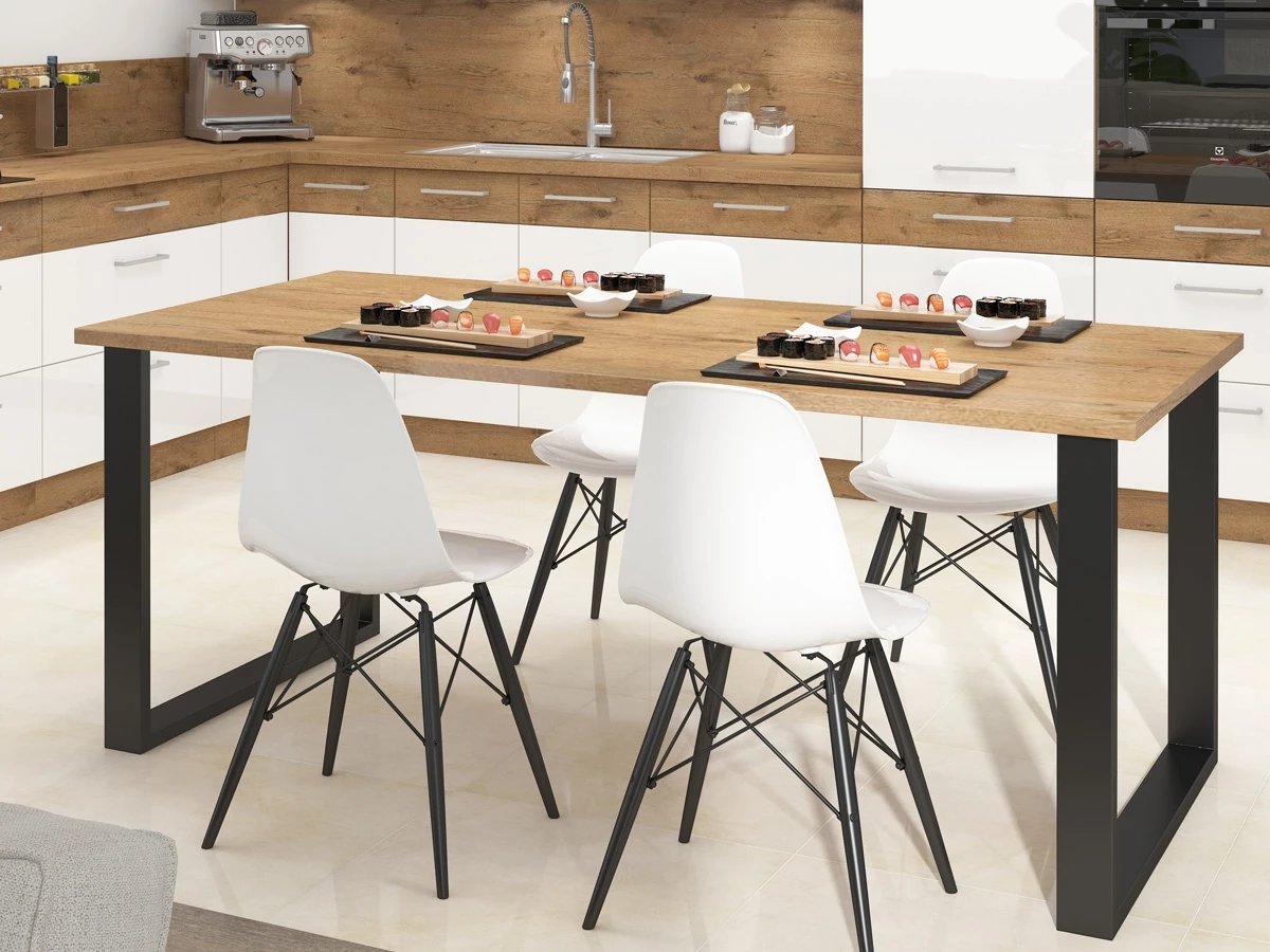 Loftový industriální stůl 185x90 cm - dub Lancelot - výprodej Stůl Industriální 185x90cm 