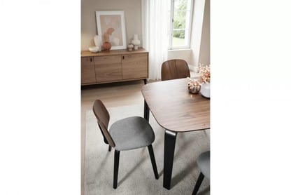 Obdĺžnikový stôl Norello 160x90 cm - orech / čierna Stôl Norello 160x90 cm - orech / čierny