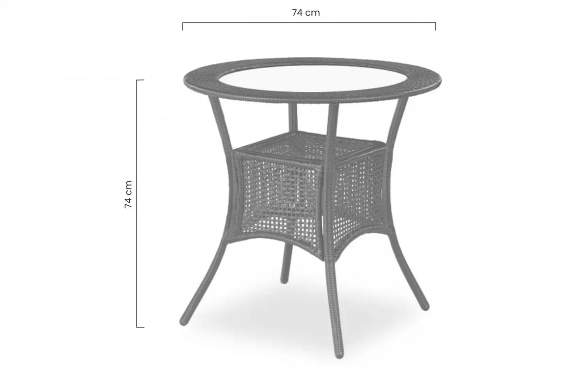 Kulatý zahradní stůl Midas 74 cm - tmavě hnědý Stůl zahradní Midas 74 cm - tmavě hnědá