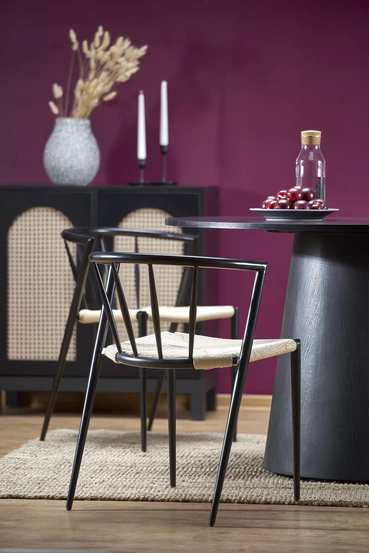 Okrúhly stôl Ginter 120 cm - čierny Stôl okrúhly120 ginter - Čierny