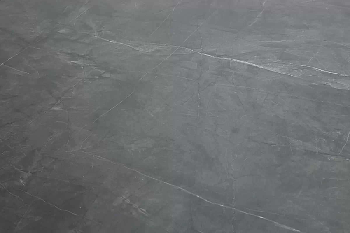 Kulatý stůl Angel 120 cm - šedý mramor / černá Stůl okragly Angel 120 cm - šedá mramor / černá