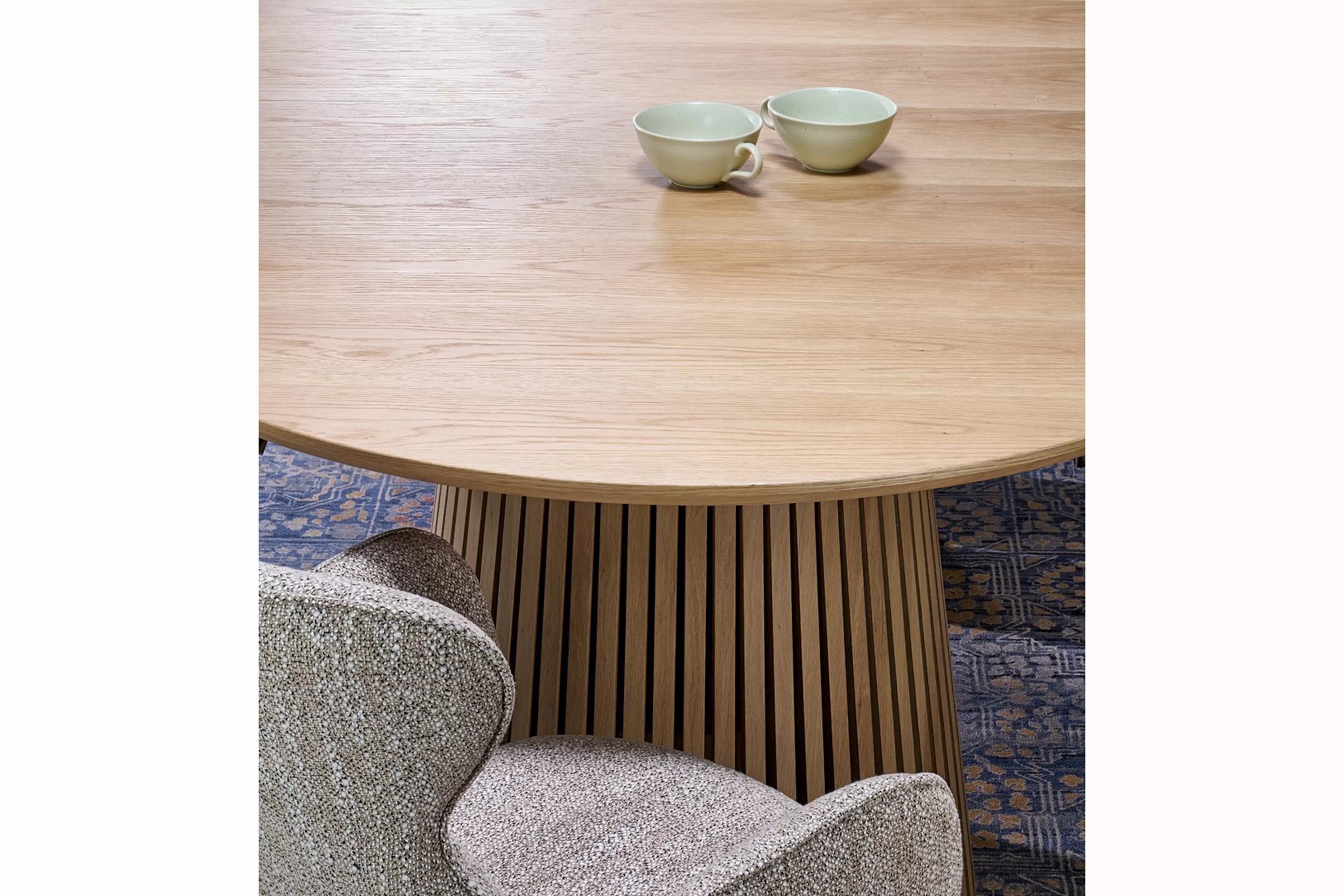 Okrúhly stôl Brevon 120-210x120 cm rozkladací - prírodný dub Stôl okragly Brevon 120-210x120 cm rozkladany - Dub prírodné