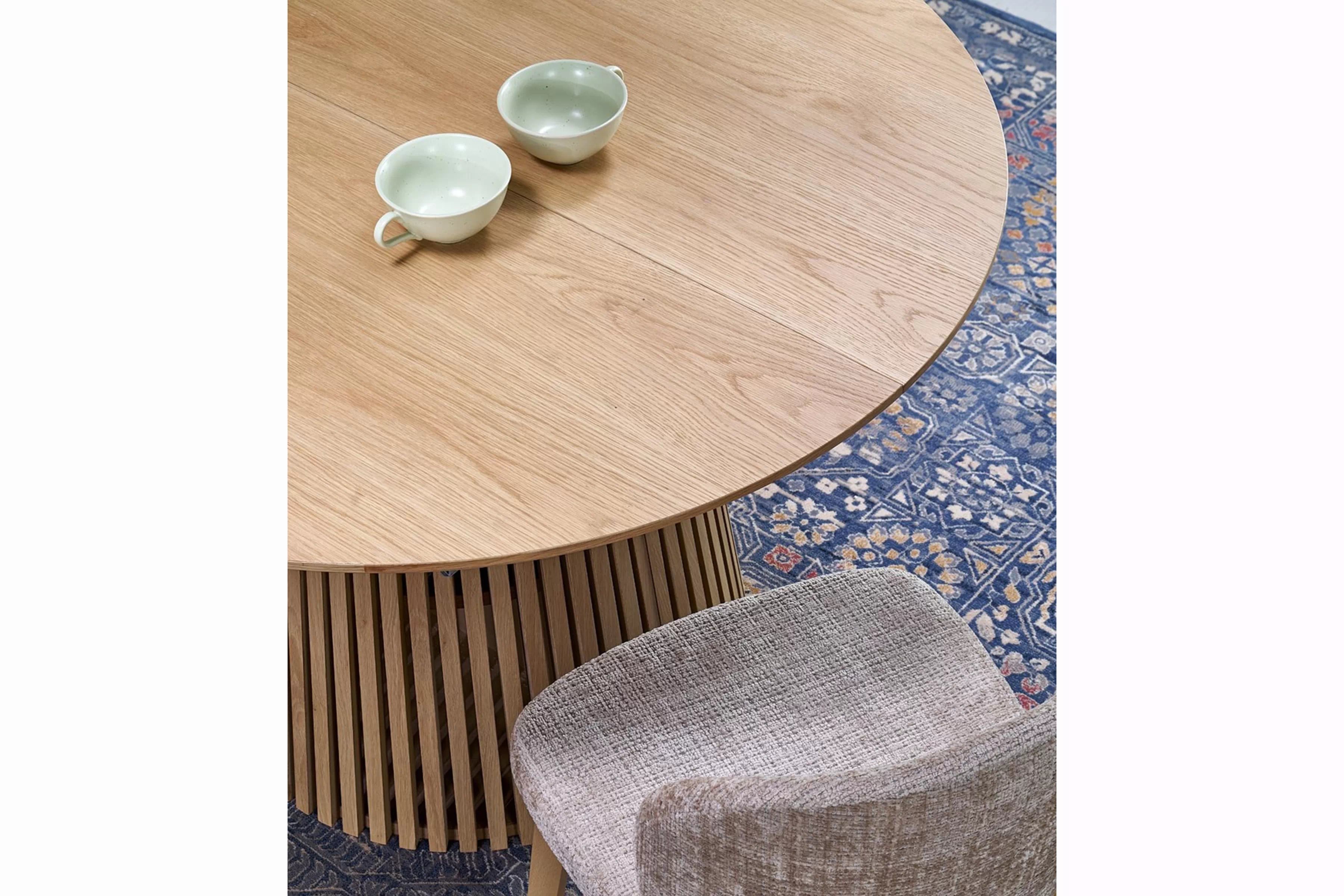 Okrúhly stôl Brevon 120-210x120 cm rozkladací - prírodný dub Stôl okragly Brevon 120-210x120 cm rozkladany - Dub prírodné