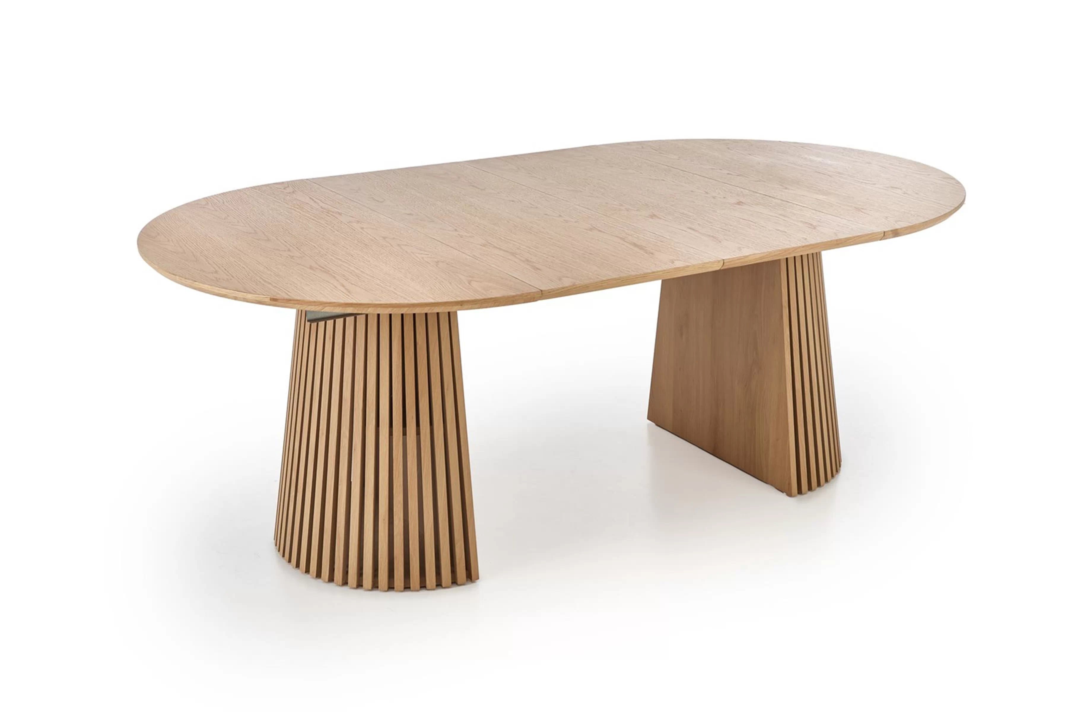 Okrúhly stôl Brevon 120-210x120 cm rozkladací - prírodný dub Stôl okragly Brevon 120-210x120 cm rozkladany - Dub prírodné