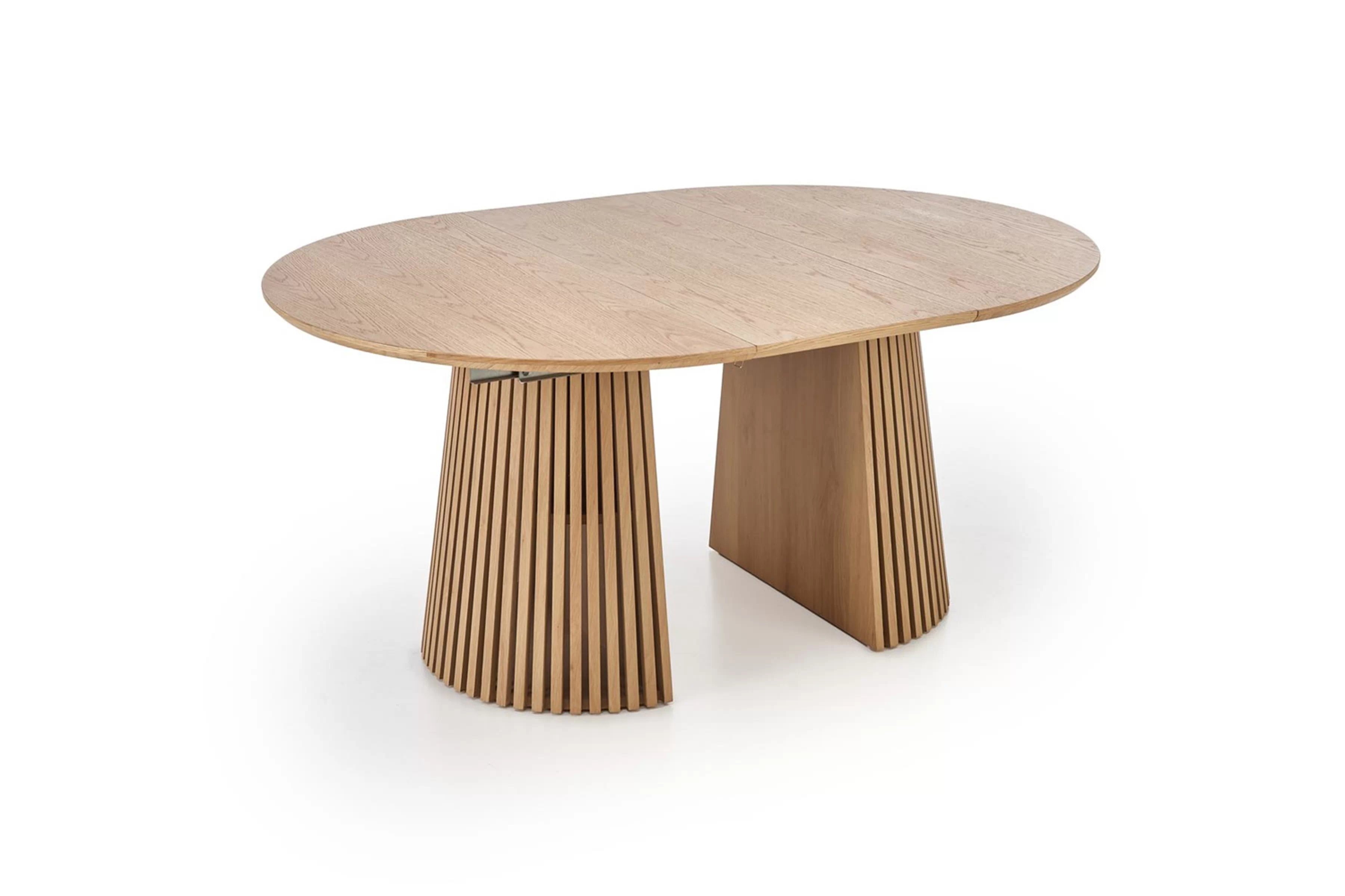 Okrúhly stôl Brevon 120-210x120 cm rozkladací - prírodný dub Stôl okragly Brevon 120-210x120 cm rozkladany - Dub prírodné