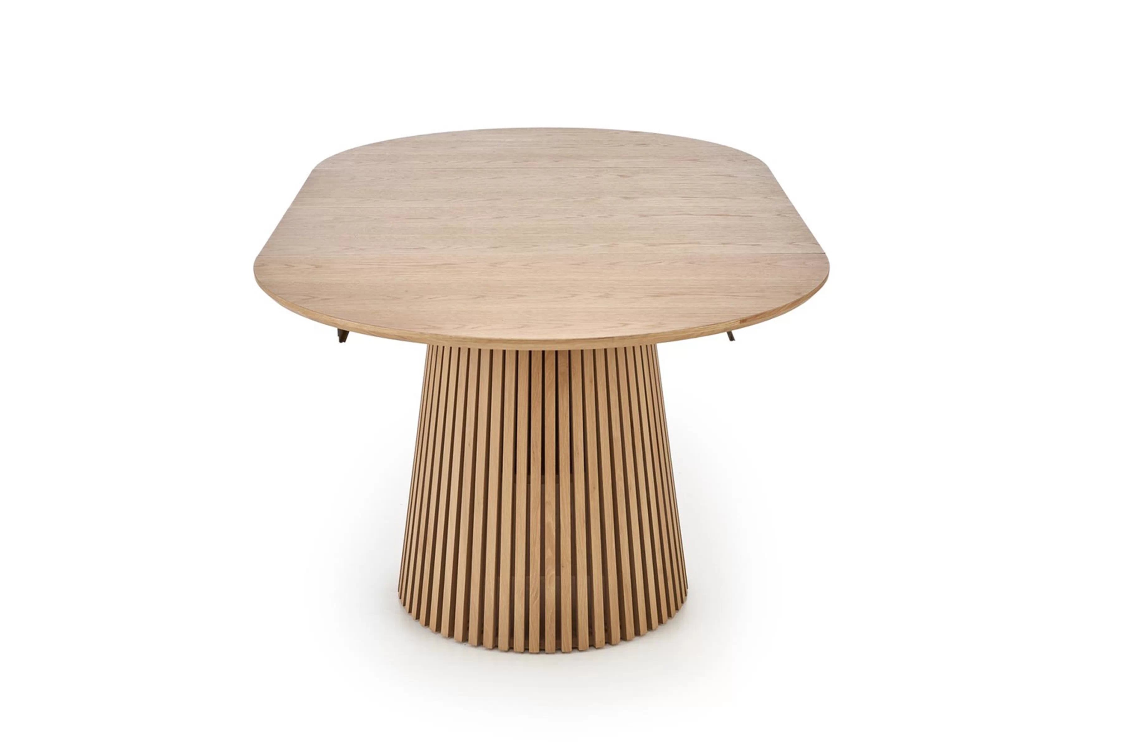 Okrúhly stôl Brevon 120-210x120 cm rozkladací - prírodný dub Stôl okragly Brevon 120-210x120 cm rozkladany - Dub prírodné