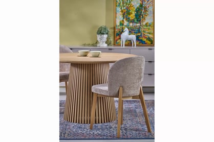 Okrúhly stôl Brevon 120-210x120 cm rozkladací - prírodný dub Stôl okragly Brevon 120-210x120 cm rozkladany - Dub prírodné