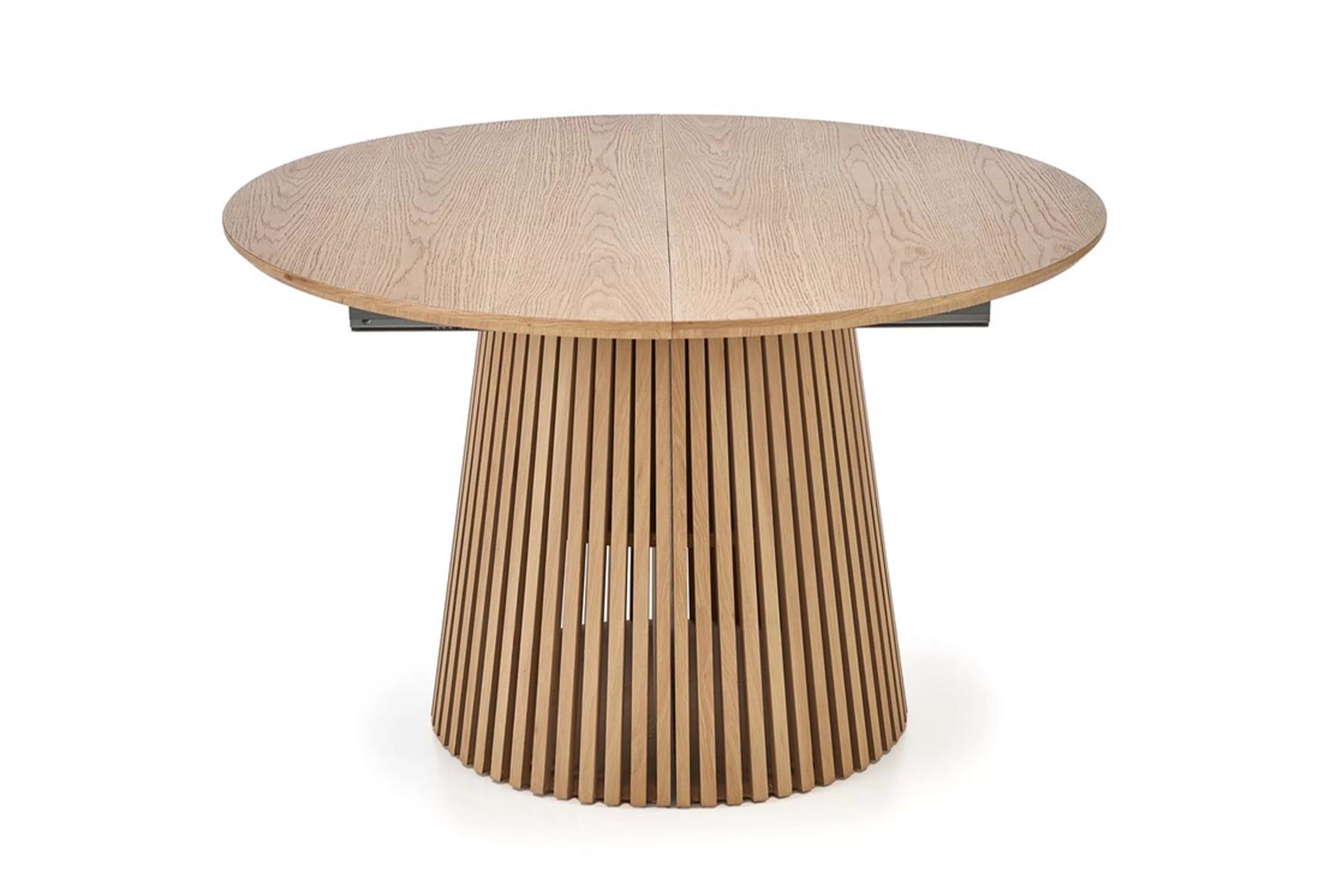 Okrúhly stôl Brevon 120-210x120 cm rozkladací - prírodný dub Stôl okragly Brevon 120-210x120 cm rozkladany - Dub prírodné