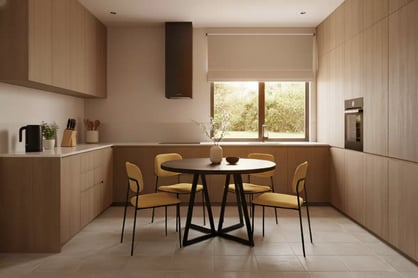 Okrúhly rozkladací stôl Cedrus Rozeta 105/160 cm loftový - dub belmont / čierna Stôl okragly Cedrus Rozeta 105/160 cm loftowy rozkladany - Dub belmont / Čierny