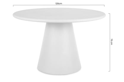 Okrúhly stôl Clav 120 cm - svetlosivý Stôl okragly Clav 120 cm - svetlý šedý