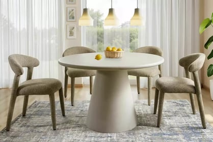 Okrúhly stôl Clav 120 cm - svetlosivý Stôl okragly Clav 120 cm - svetlý šedý