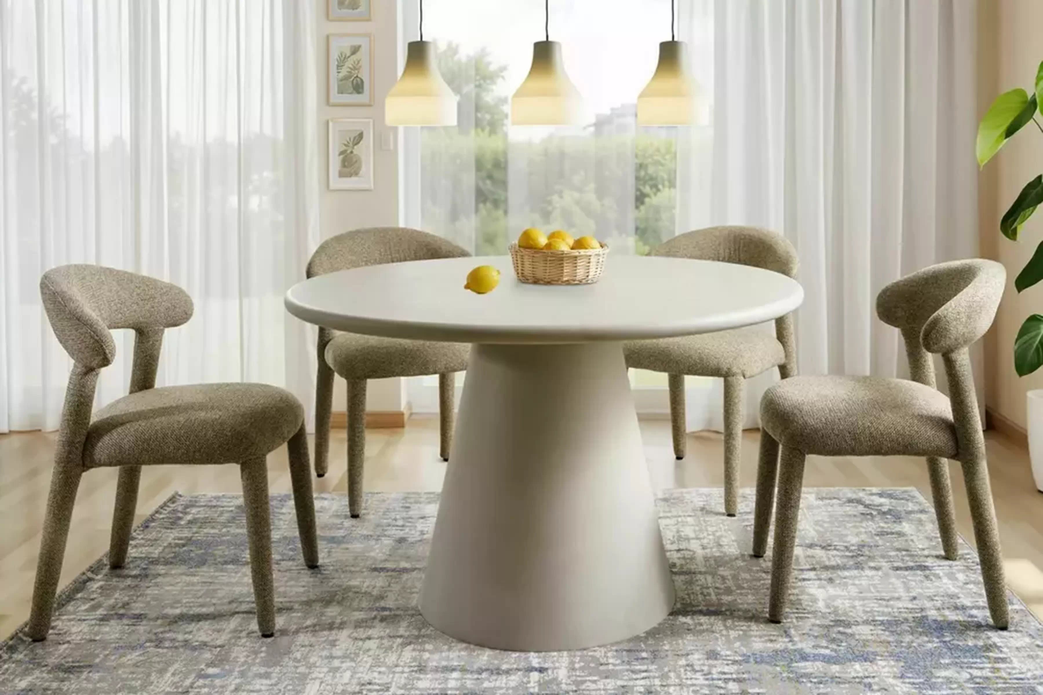 Okrúhly stôl Clav 120 cm - svetlosivý Stôl okragly Clav 120 cm - svetlý šedý