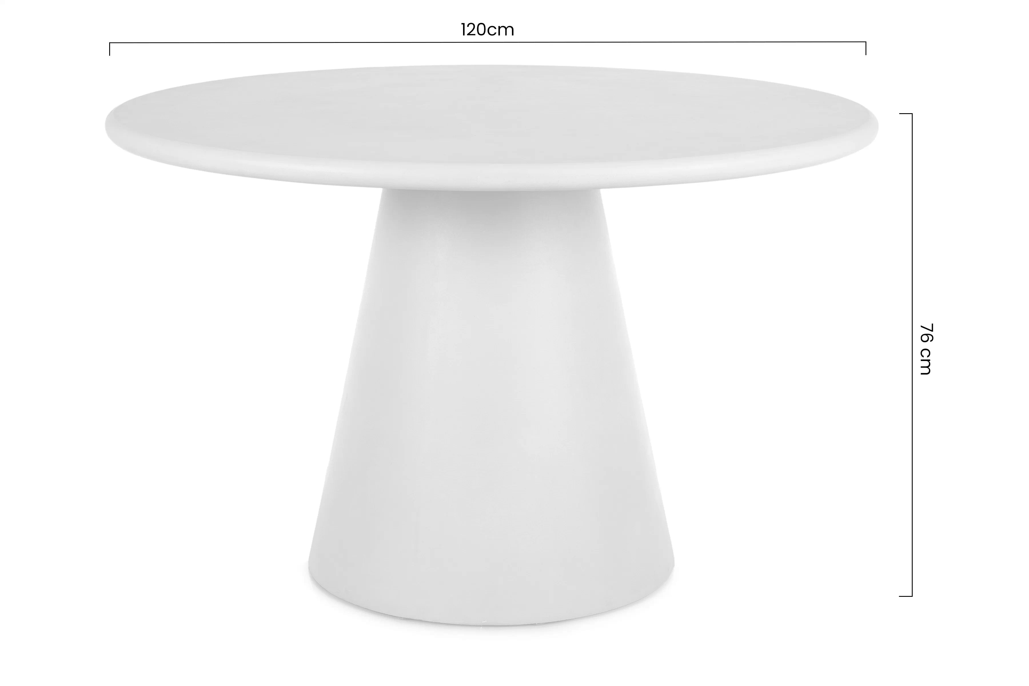 Kruhový stôl Clav 120 cm - krémový Stôl okragly Clav 120 cm - Krémový