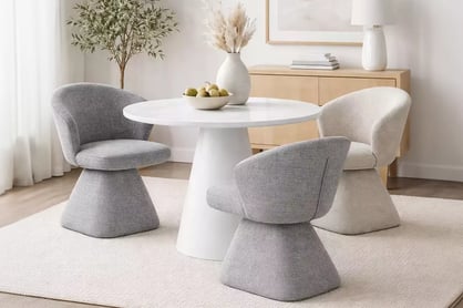 Kruhový stôl Clav 120 cm - krémový Stôl okragly Clav 120 cm - Krémový