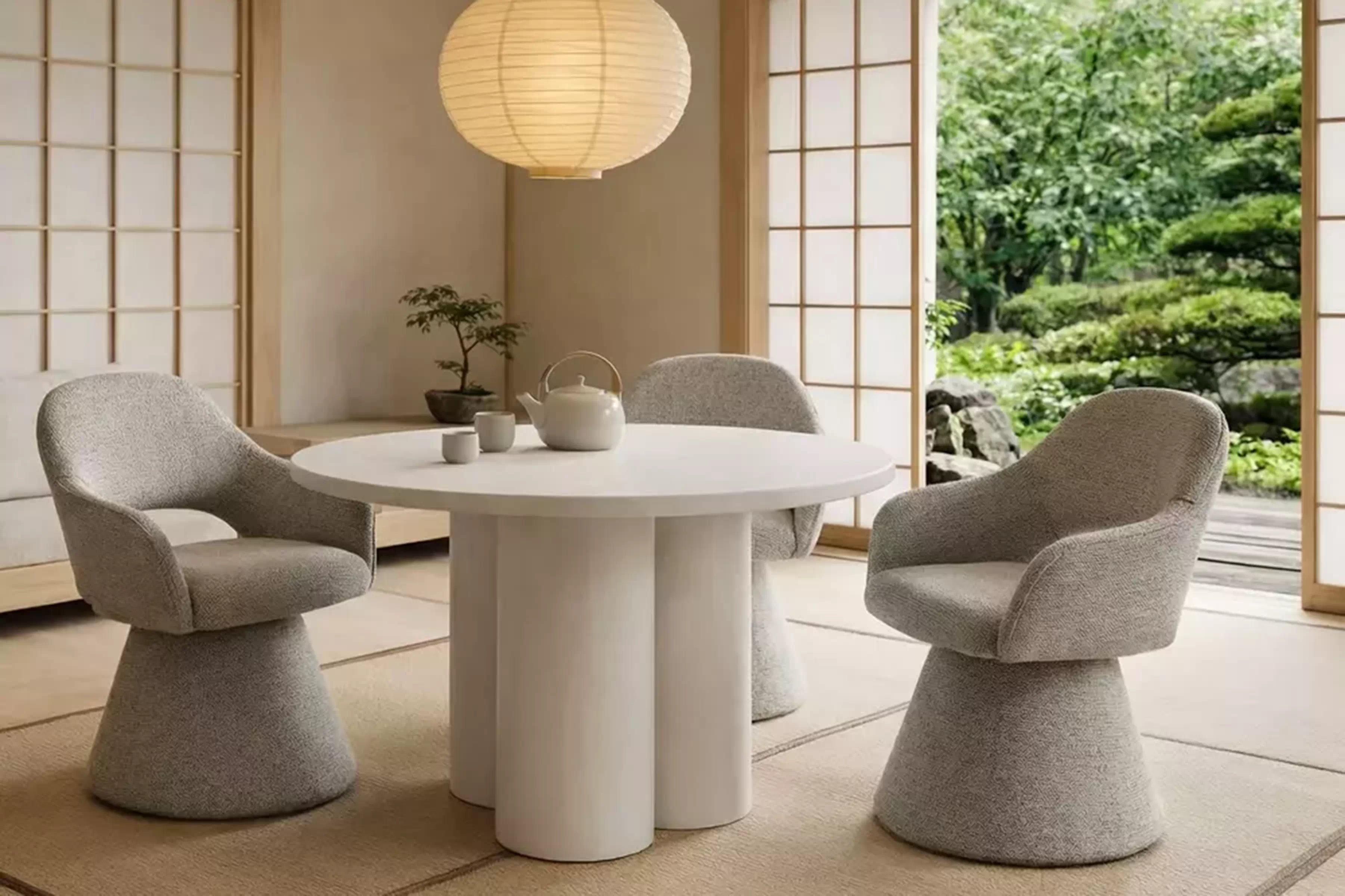 Okrúhly stôl Cylindus 120 cm - svetlo šedý Stôl okragly Cylindus 120 cm - svetlý šedý