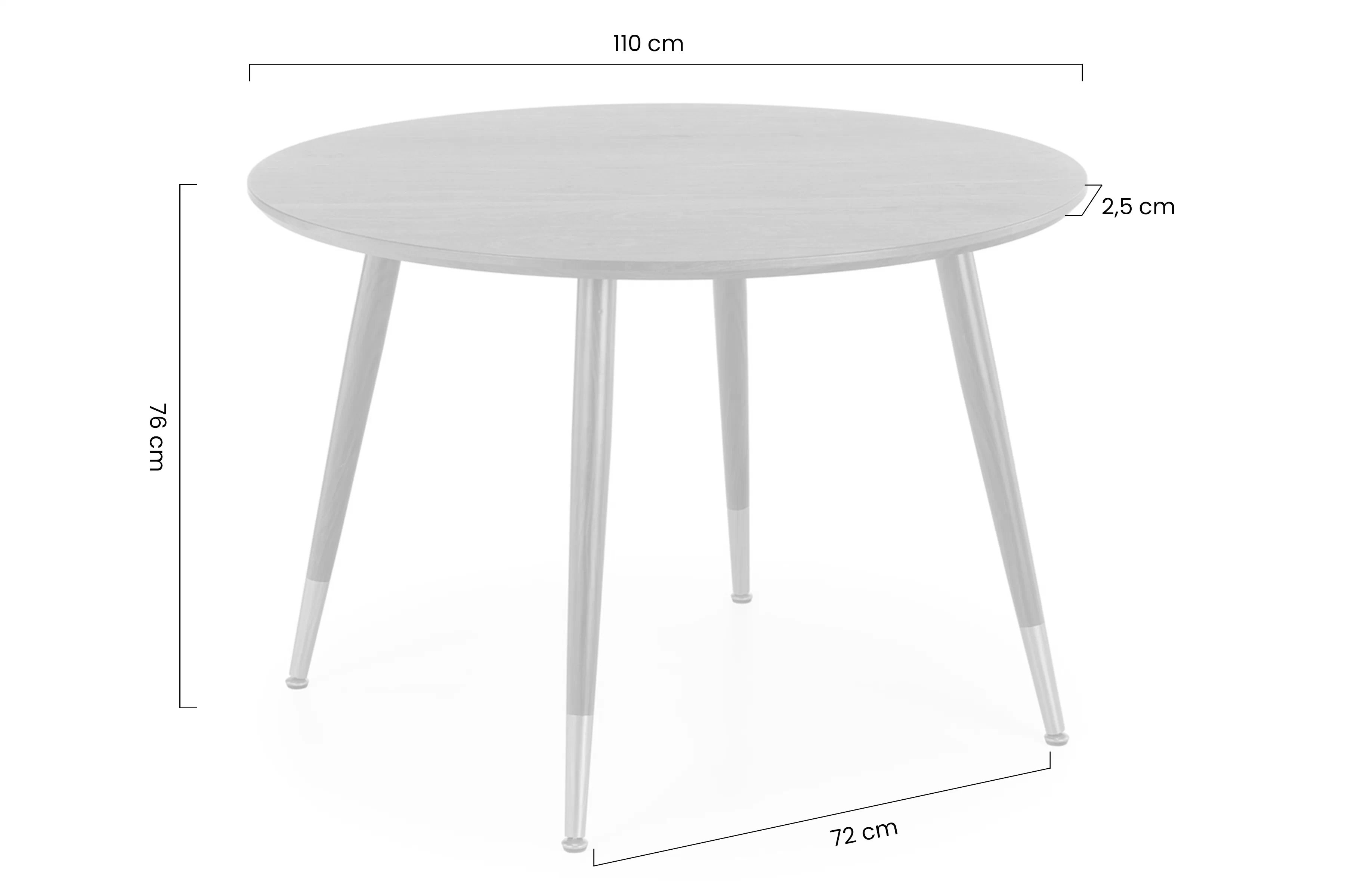 Kulatý stůl Domenico 110 cm - ořech Stůl okragly Domenico 110 cm - ořech