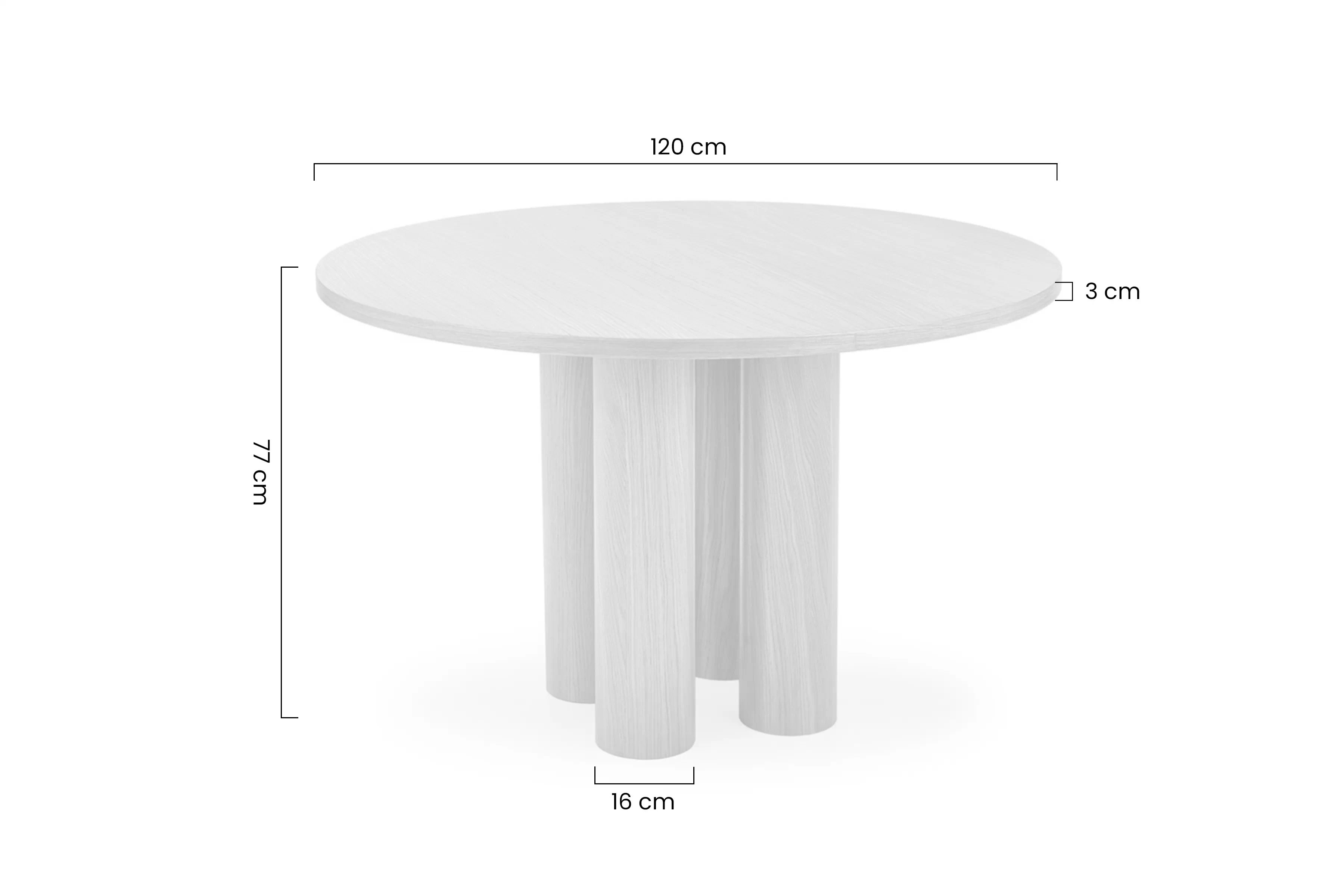Kulatý stůl Gravon 120 cm - přírodní dub Stůl okragly Gravon 120 cm - dub přírodní