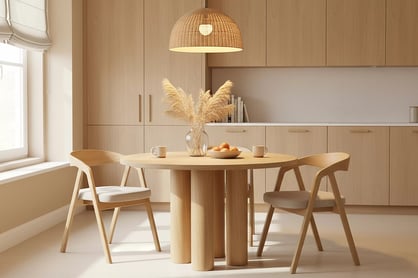 Kulatý stůl Gravon 120 cm - přírodní dub Stůl okragly Gravon 120 cm - dub přírodní