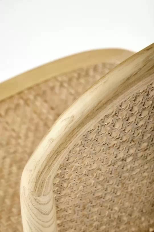 Okrúhly stôl Gravon a 4 stoličky Ilian - prírodný dub Stôl okragly Gravon z czterema krzeslami drewnianymi Ilian - Dub prírodné 