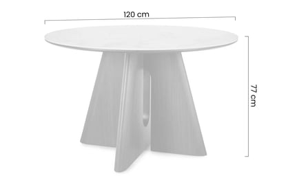 Okrúhly stôl Karvilo 120 cm - mramor / tmavý orech Stôl okragly Karvilo 120 cm - mramor / Tmavý orech