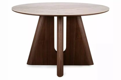 Okrúhly stôl Karvilo 120 cm - mramor / tmavý orech Stôl okragly Karvilo 120 cm - mramor / Tmavý orech