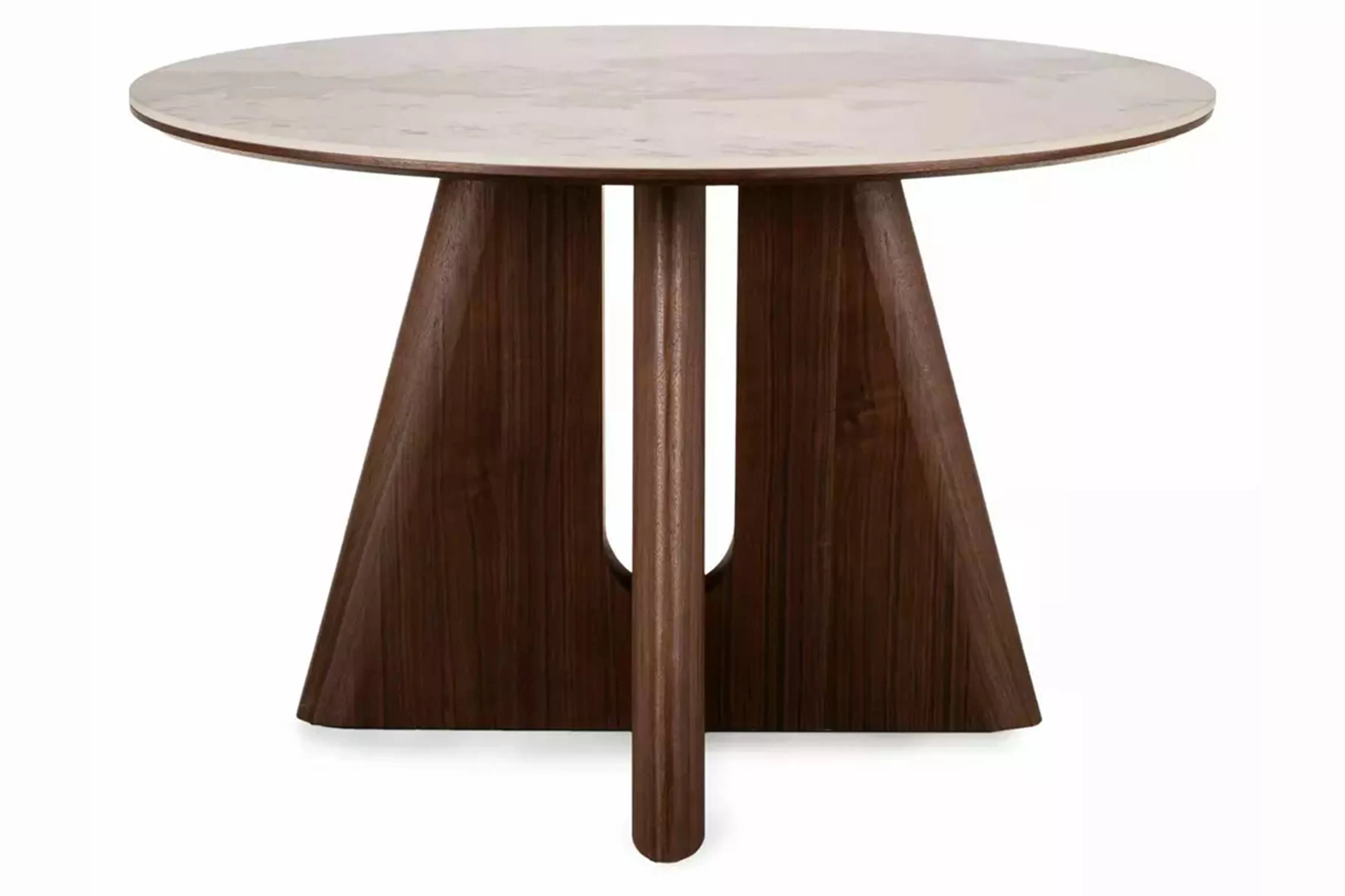 Okrúhly stôl Karvilo 120 cm - mramor / tmavý orech Stôl okragly Karvilo 120 cm - mramor / Tmavý orech