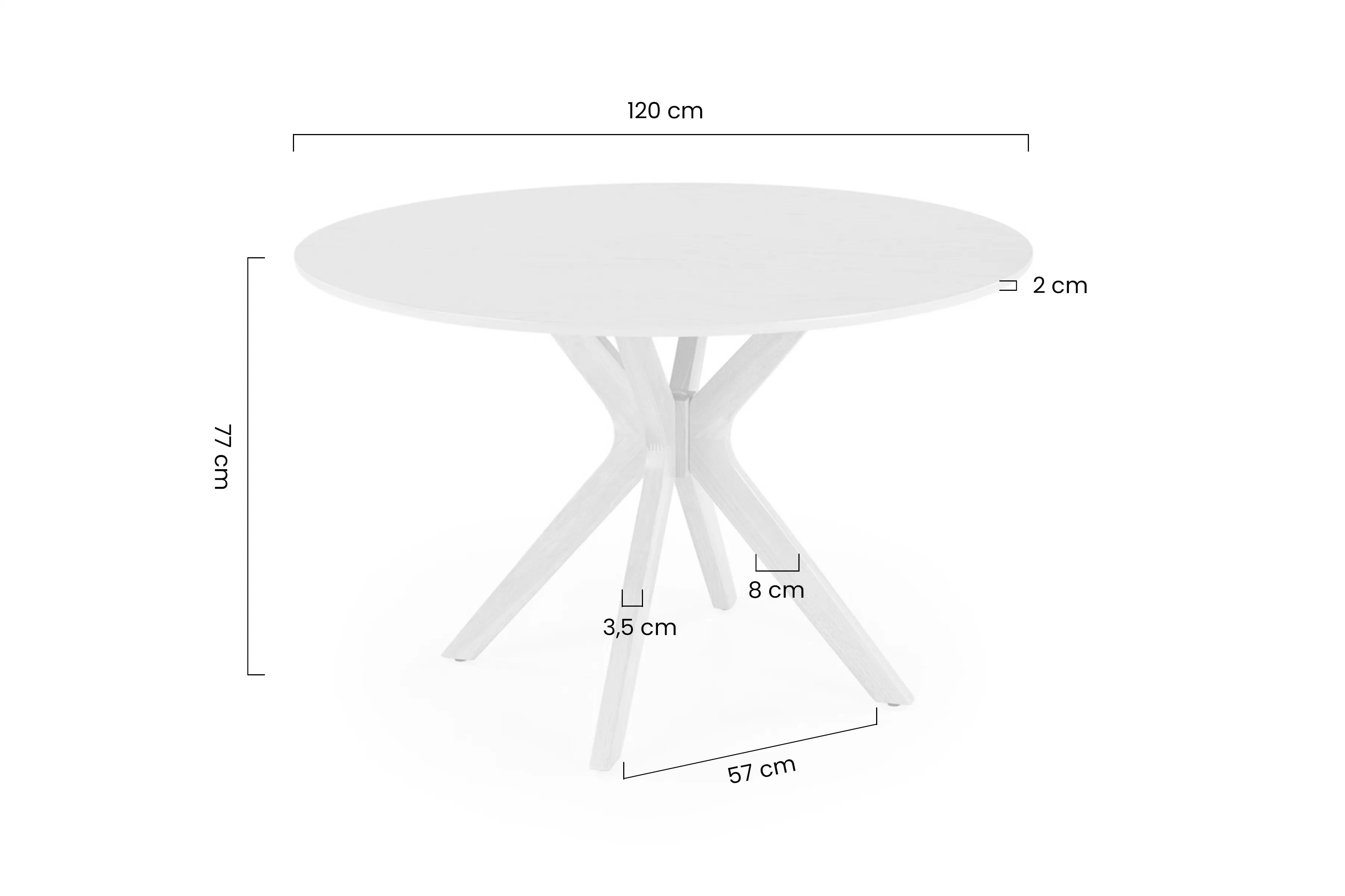 Okrúhly stôl Lorano 120 cm - prírodný dub Stôl okragly Lorano 120 cm - Dub prírodné