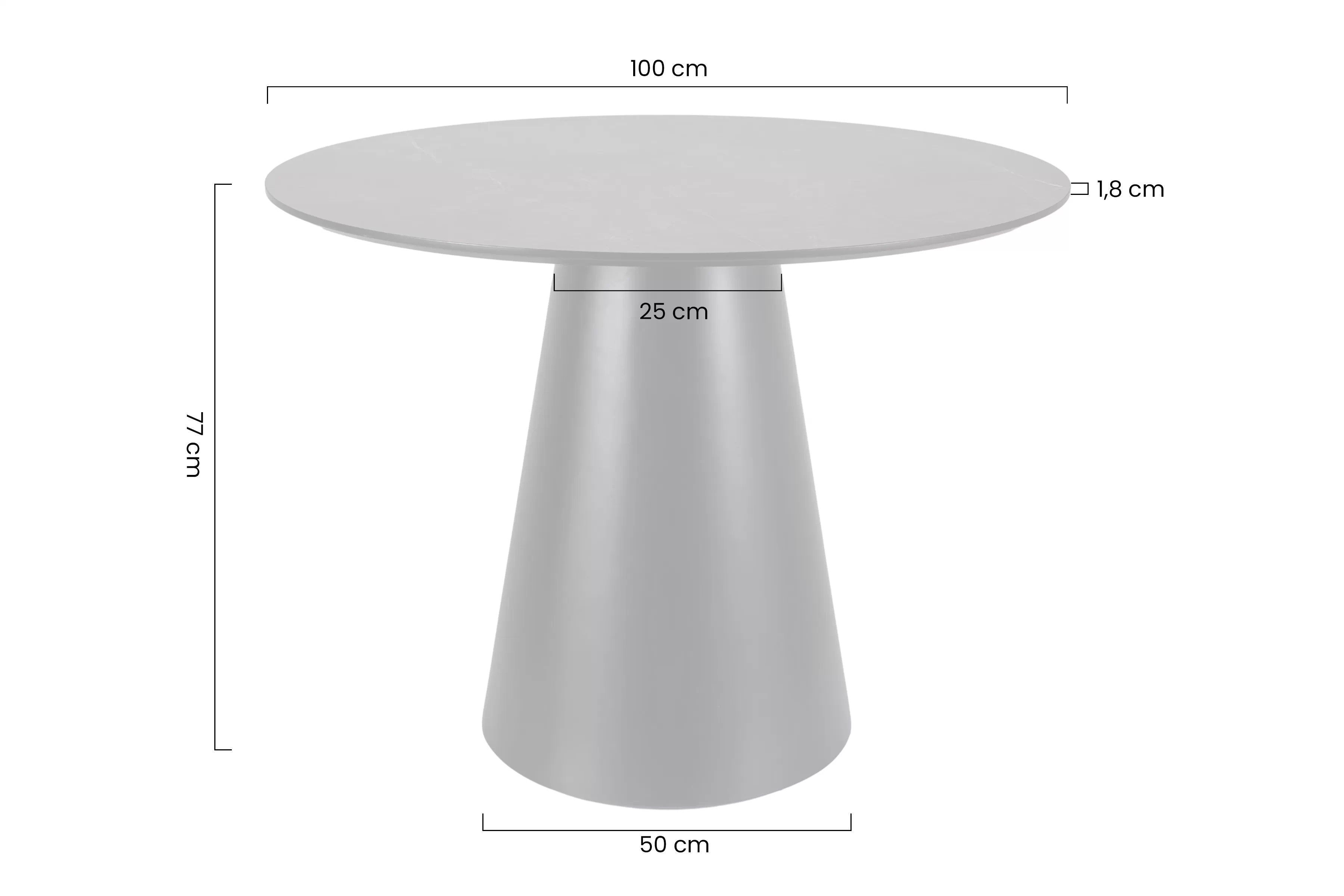 Stôl Angel Stôl okragly Lureno 100 cm - Dub prírodné / Čierny