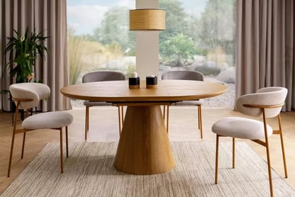 Okrúhly stôl Lureno 120-160 cm rozkladací - prírodný dub Stôl okragly Lureno 120-160 cm rozkladany - Dub prírodné