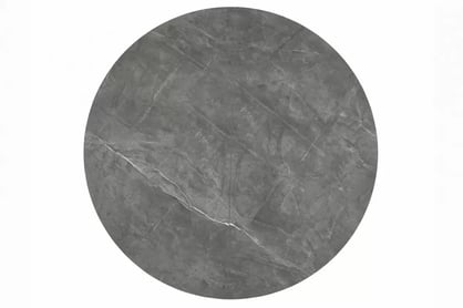 Okrúhly stôl Lureno 120-160 cm rozkladací - sivý mramor / čierny Stôl okragly Lureno 120-160 cm rozkladany - šedý mramor / Čierny