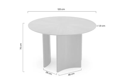 Okrúhly stôl Merulio 120 cm - orech Stôl okragly Merulio 120 cm - Orech