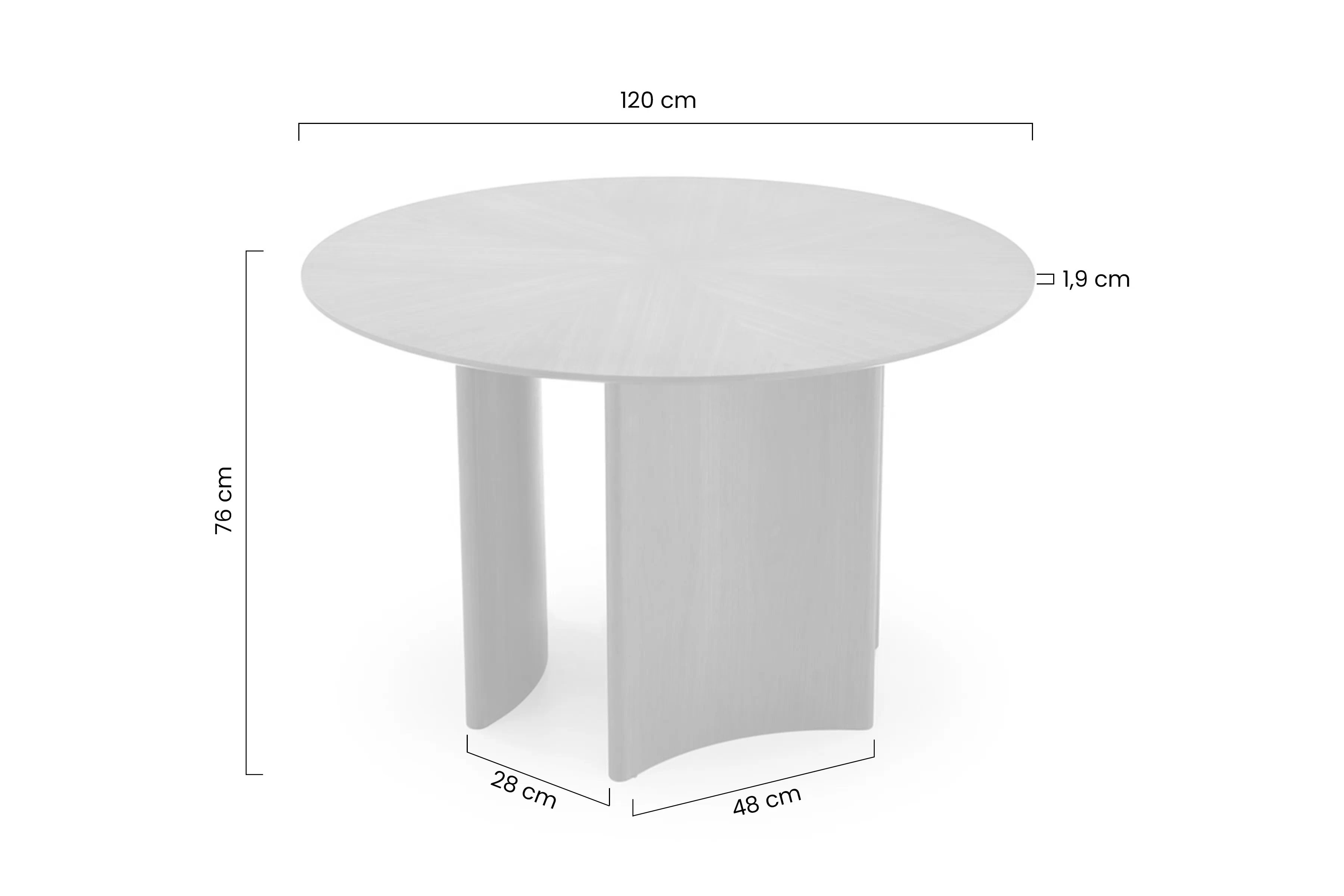 Okrúhly stôl Merulio 120 cm - orech Stôl okragly Merulio 120 cm - Orech