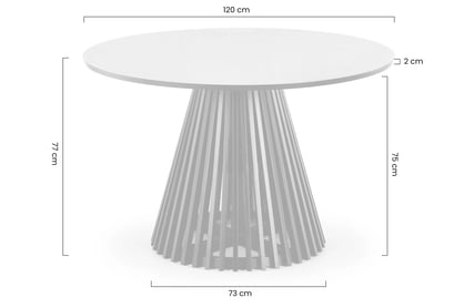 Okrúhly stôl MIYAKI 120 cm - prírodný dub / čierna Stôl okragly MIYAKI 120 cm - Dub prírodné / Čierny