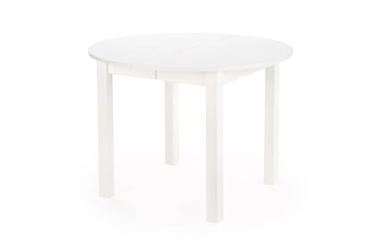 Okrúhly rozkladací stôl Neryt 102-142x102 cm - biely