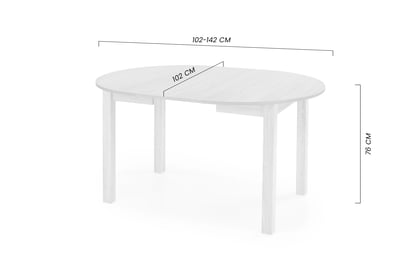 Kulatý rozkládací stůl Neryt 102-142x102 cm - dub artisan Stůl okragly Neryt 102-142x102 cm rozkladany - dub artisan