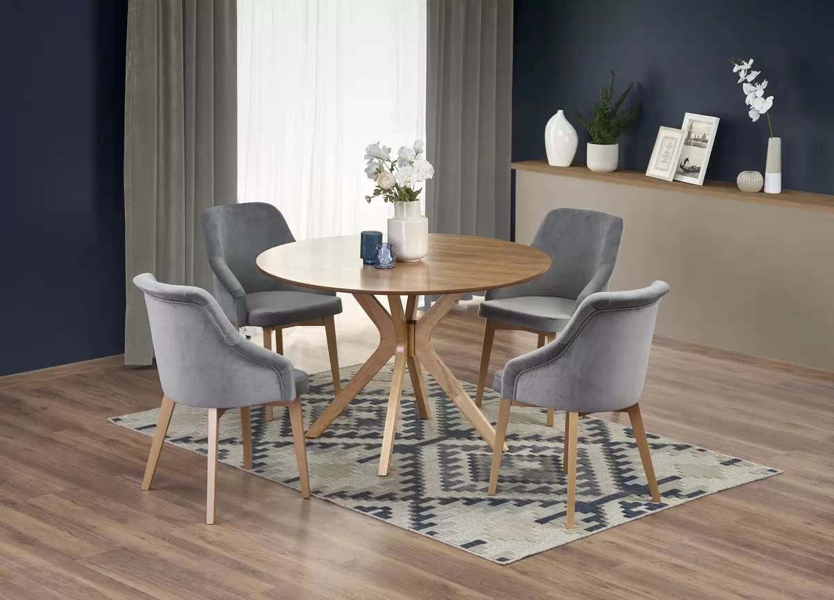 Okrúhly stôl Lorano 120 cm - prírodný dub Stôl okrúhly nicolas - Dub prírodné