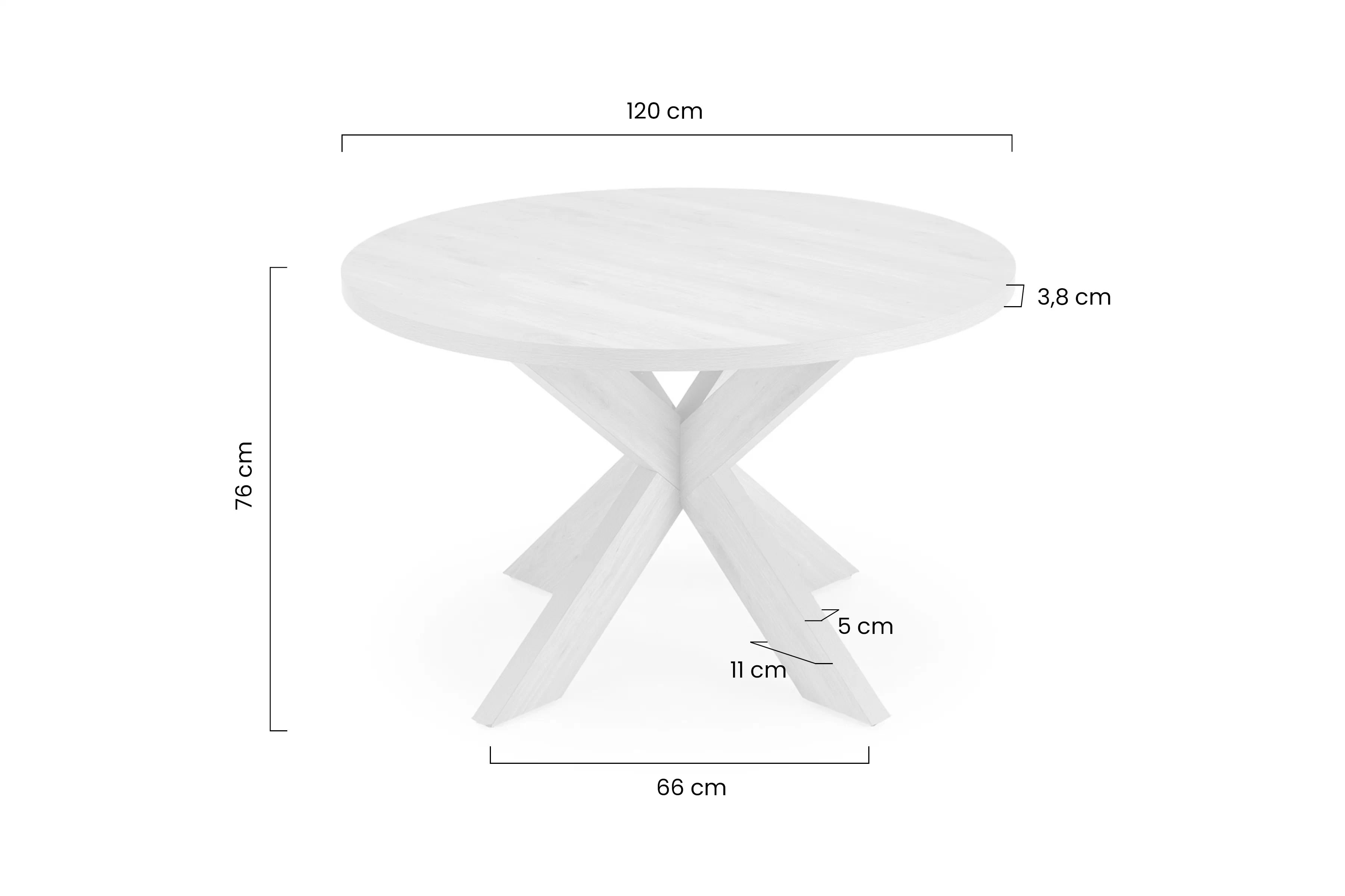Kulatý stůl Orleno 120x75 cm - přírodní dub Stůl okragly Orleno 120x75 cm - dub přírodní