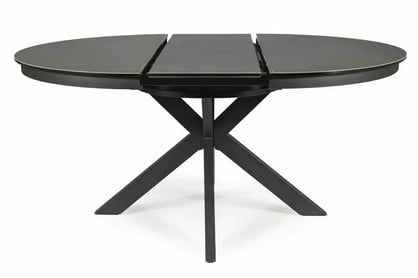 Okrúhly stôl Orlento 120-160x120 cm keramický rozkladací - tmavošedý / čierny Stôl okragly Orlento 120-160x120 cm ceramiczny rozkladany - tmavo šedý / čierny