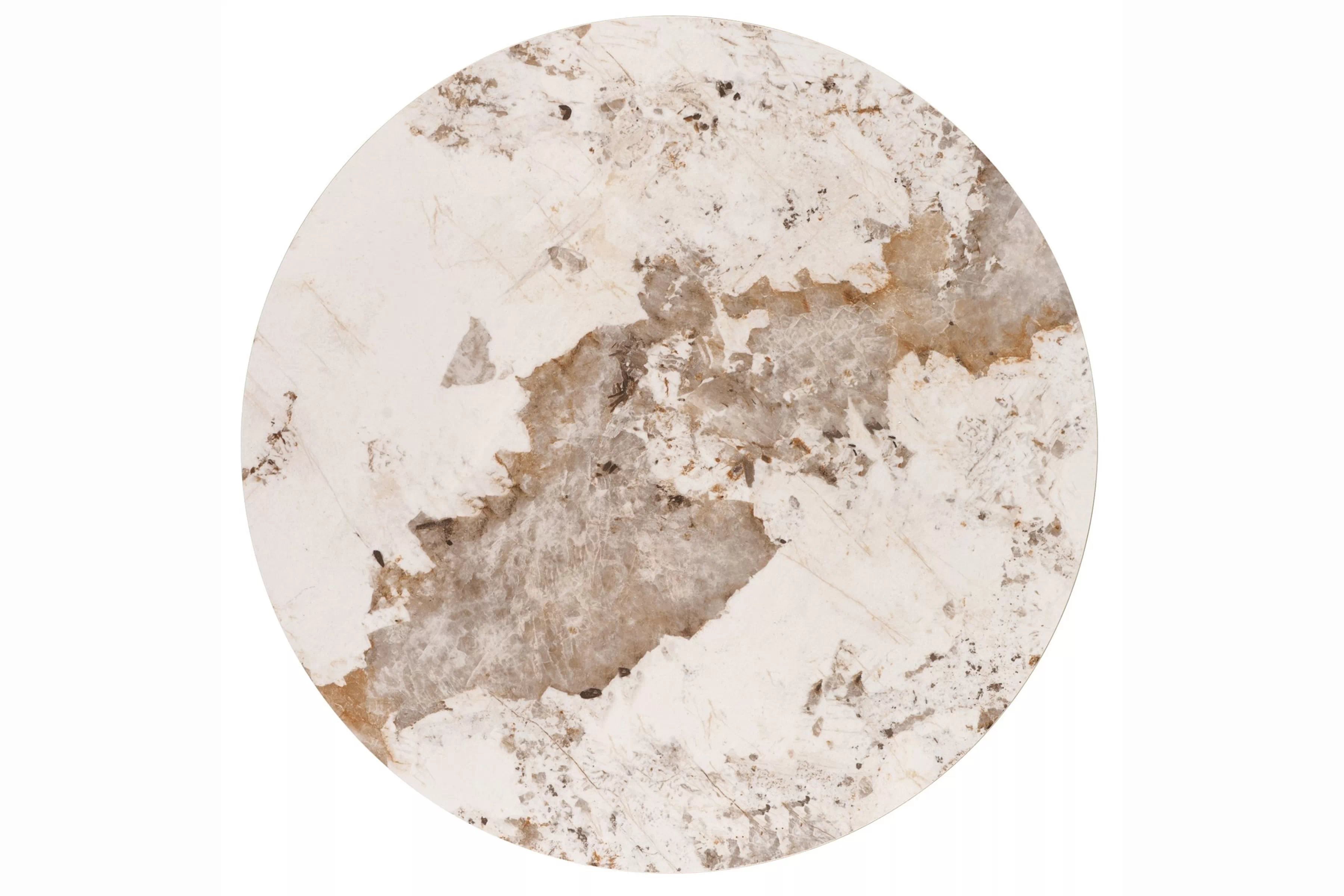 Okrúhly stôl Orvane 120 cm - béžový mramor / orech Stôl okragly Orvane 120 cm - béžový mramor / Orech 