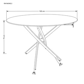 Kulatý jídelní stůl Mundi 2 100 cm - bílý mramor / zlaté nohy Stůl okragly raymond 2 - Bílý mramor / Podstavec