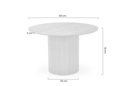 Kulatý stůl Rodlin 120 cm - přírodní dub Stůl okragly Rodlin 120 cm - dub přírodní