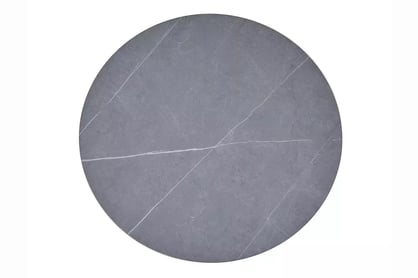 Okrúhly stôl Solmira 90 cm keramický - sivý mramor / čierne nohy Stôl okragly Solmira 90 cm ceramiczny - šedý mramor / čierny nožičky