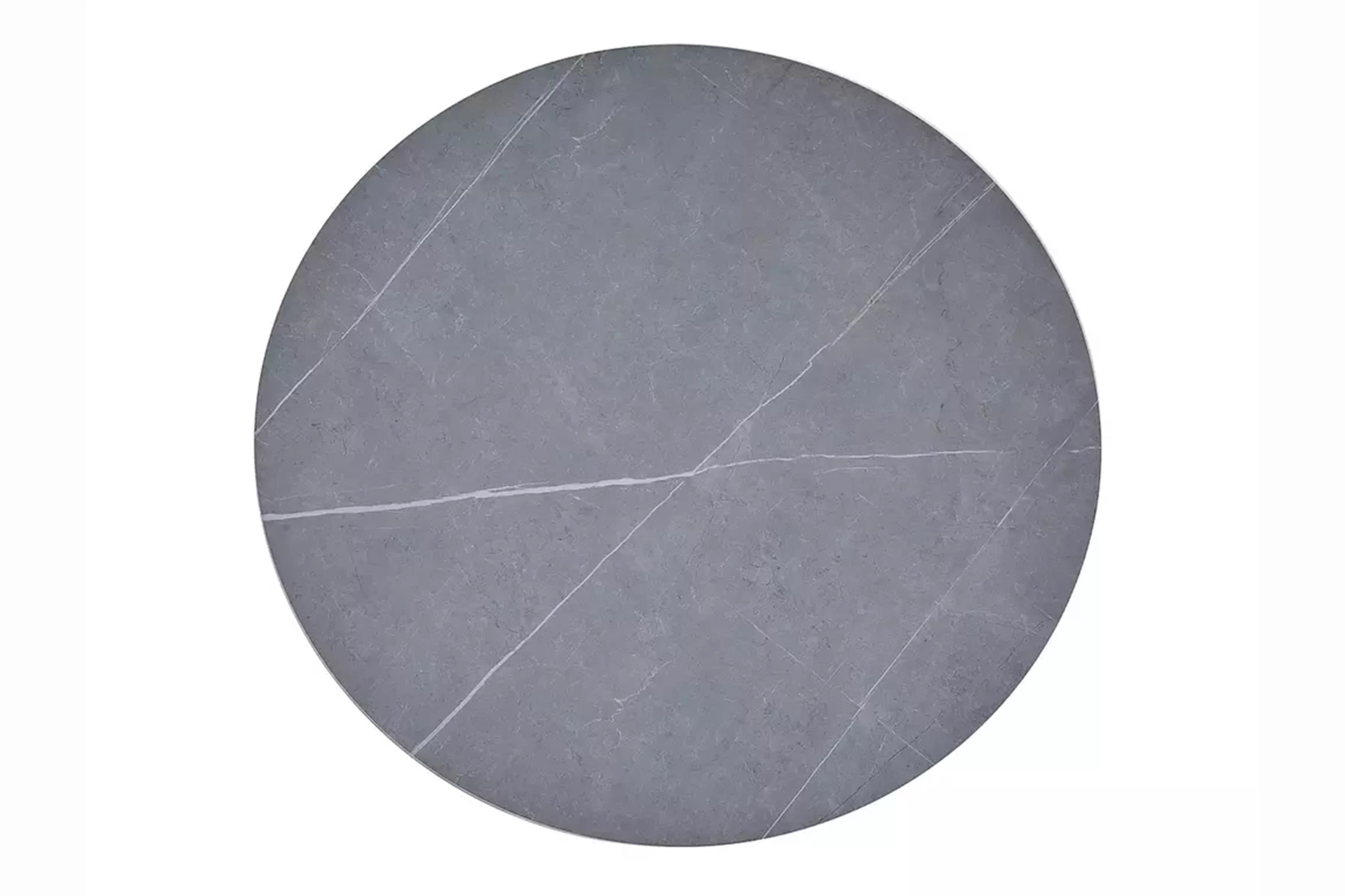 Okrúhly stôl Solmira 90 cm keramický - sivý mramor / čierne nohy Stôl okragly Solmira 90 cm ceramiczny - šedý mramor / čierny nožičky