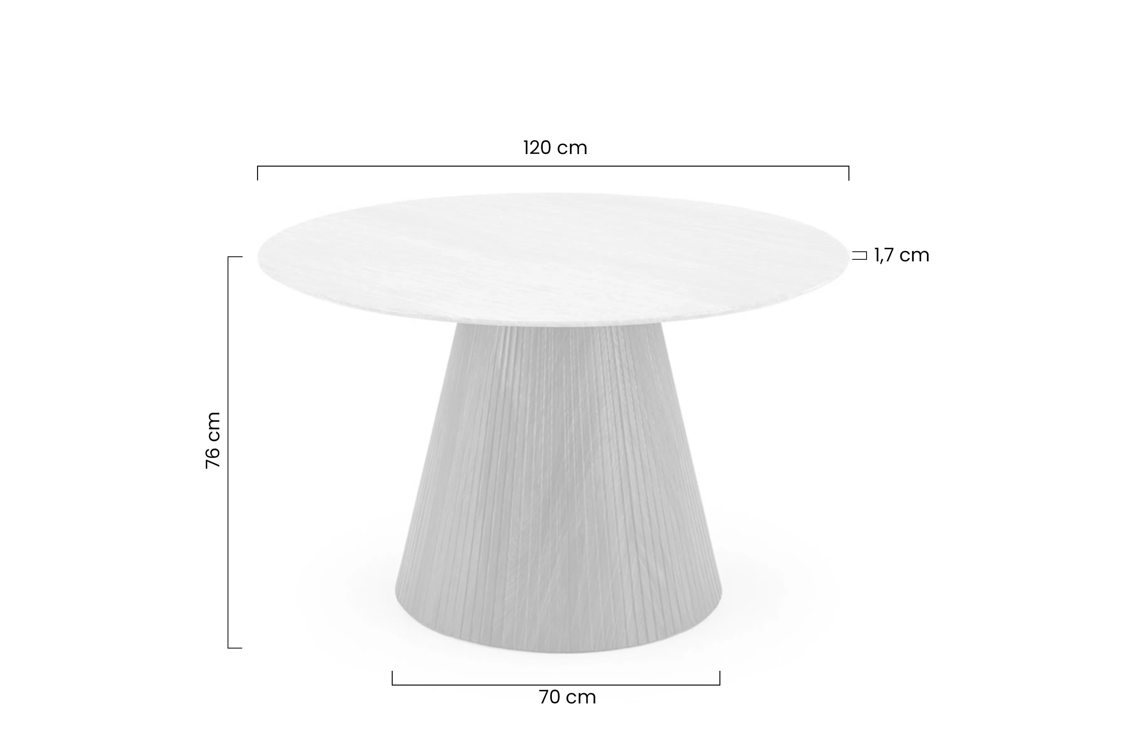 Okrúhly jedálenský stôl Solvori 120 cm - travertín / orech Stôl okragly Solvori 120 cm - Travertín / Orech