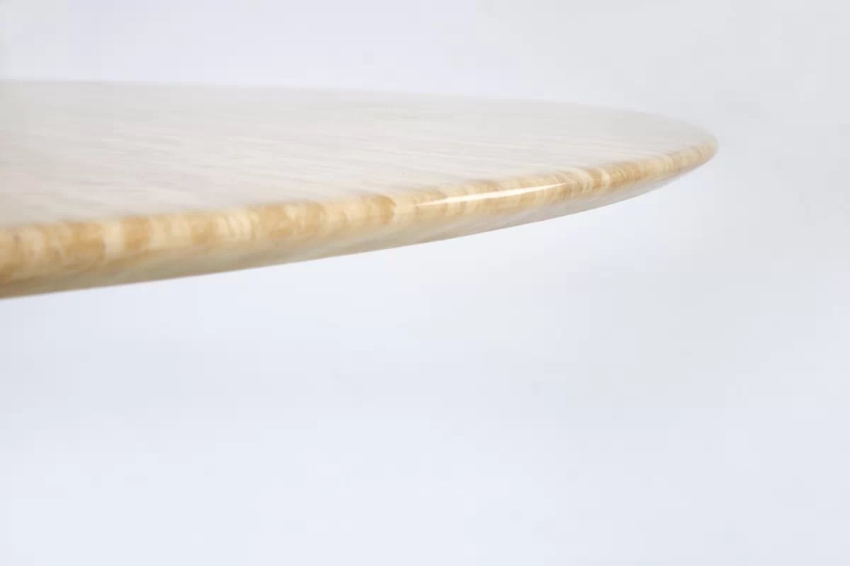 Okrúhly stôl Solvori 120 cm - travertín / orech Stôl okragly Solvori 120 cm - Travertín / Orech