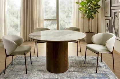 Okrúhly stôl Vensaro 120 cm - mramor / tmavý orech Stôl okragly Vensaro 120 cm - mramor / Tmavý orech