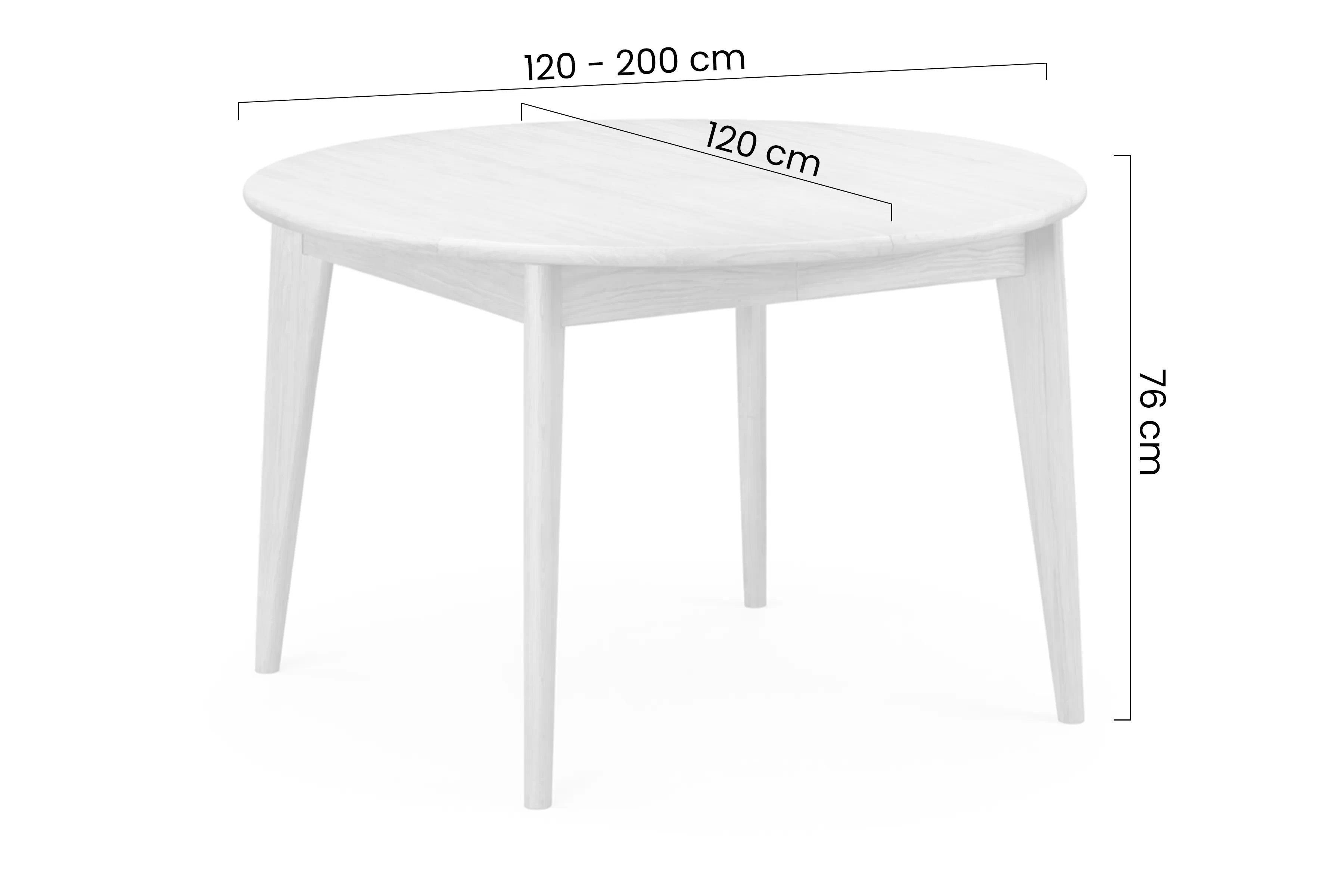 Okrúhly stôl Zoreli 120-200x120 cm rozkladací - prírodný dub Stôl okragly Zoreli 120-200x120 cm rozkladany - Dub prírodné